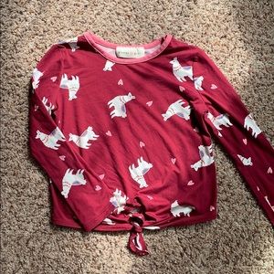 girl’s llama shirt